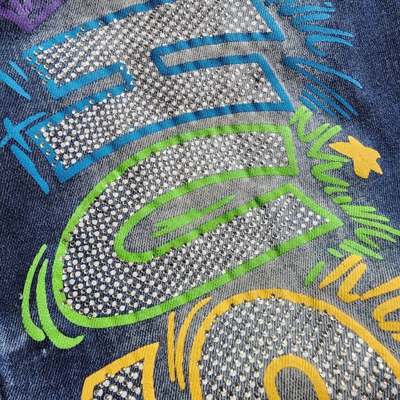 Switch Remarkable Girl Size 16 Blue Jeans Colorful Graffiti Art Denim NWOT - Picture 12 of 12